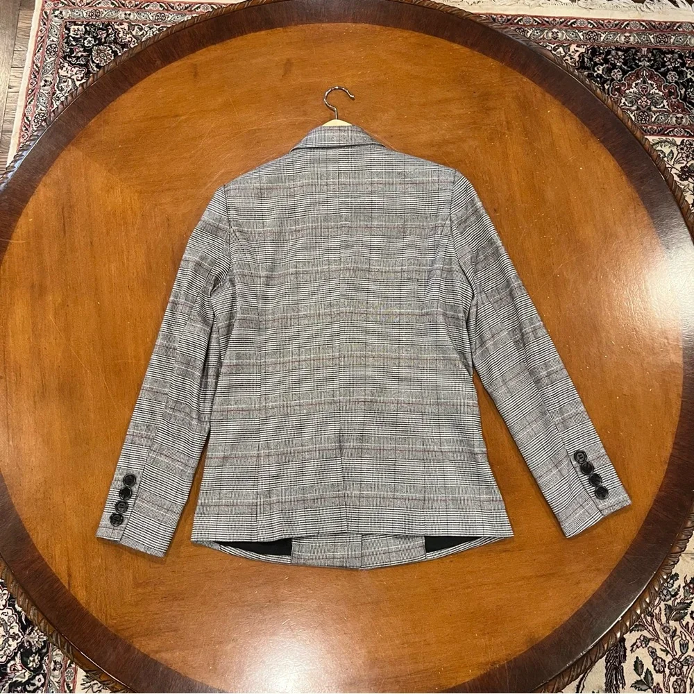 Evereve Dawson Plaid Blazer Grey Multi Small Careerwear Office Button‎ Front